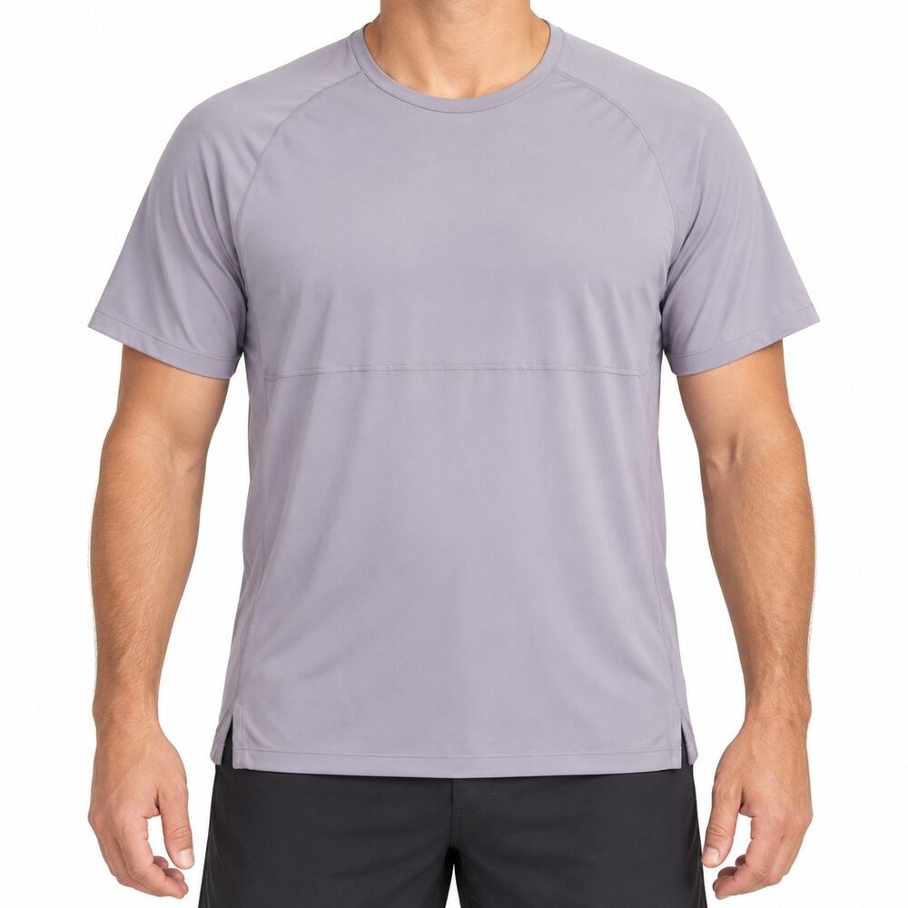 Rhone Performance Shirt Mens Large Purple Short Sleeve Athletic Training Top